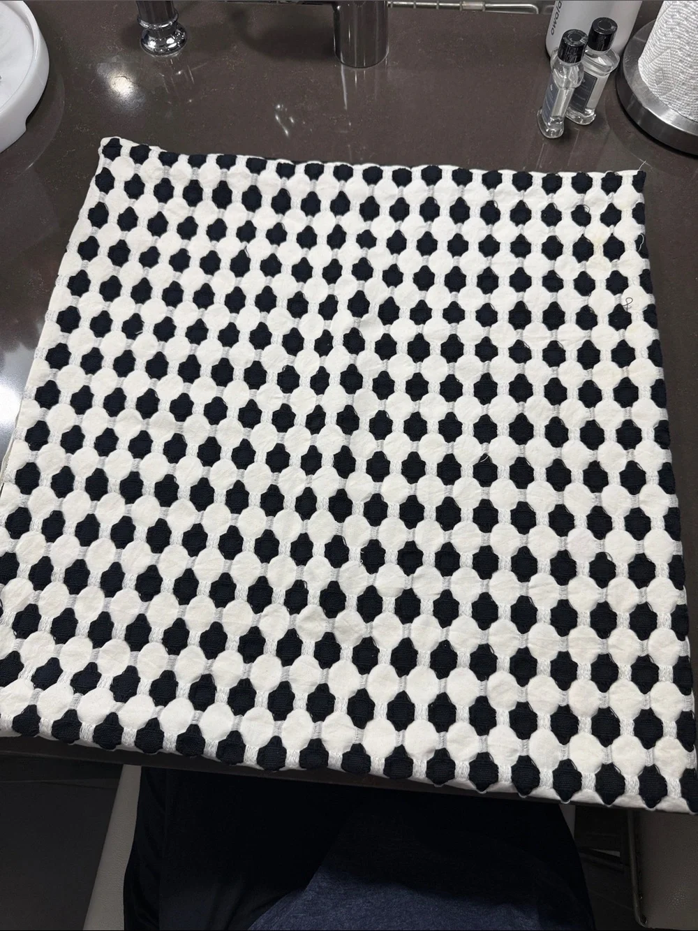 CB2 Black and White pillow cover. 20 x 20